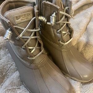 Sperry Metallic Beige/Grey Boots
